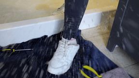 Bunny Wets Sneakers in Shower