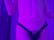Floppy Femboy cock goes back to chastity