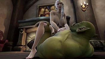 Cute Blonde Chick Rides Orc | Warcraft Parody