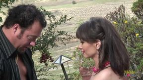 Dude sees a mom masturbating by the pool so he decides to help her cum