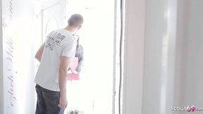 ”German Femdom Bailiff STEP MOM Seduce Teen Debtor To Fuck Her”