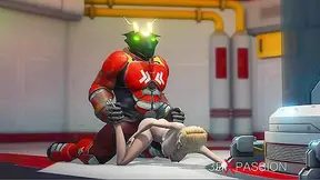 Blonde Goddess Rides Huge Alien Dick in Steamy Anal Invasion Scene