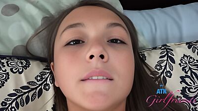 Sweet an innocent amateur Mira Monroe gets pussy licked, blowjob, and fucked