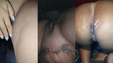 Não aguentei ficar só no gloryhole dando pra esse pauzão, chamei ele para o quartinho e o safado gozou nainha bunda.