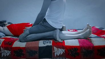 Girlfriend enjoying hot sex with romance and much foreplay