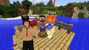Minecraft Nami has a hot time with her large dick boyfriend