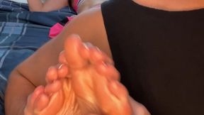 Natasha Ty's Cheerleader Feet Tickled