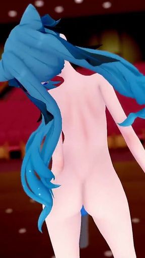 Genshin Impact Keqing Undress Dance and Nude Sex Mmd 3D Blue Hair Color Edit Smixix