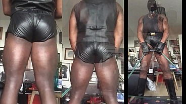 Leather Encased Muscle Butt Squats