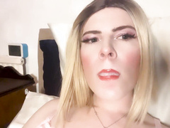 hot transgirl uses giant buttplug then jacks stiff dic