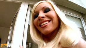 dirty blonde slut gets hard anal fuck from a massive man with big cock