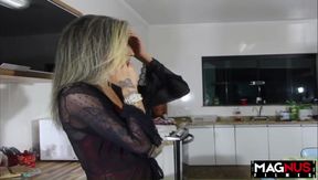 Gym Teacher Annihilates Cuck Wife Trans Ass Kitchen Cum Flood