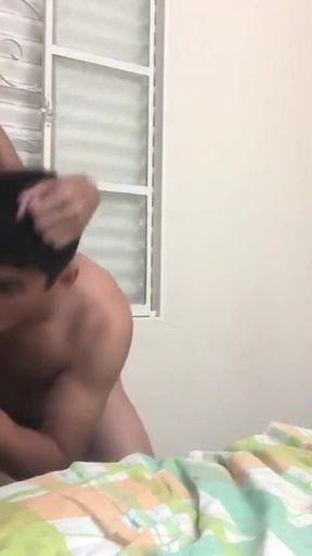 Giving a whore's ass cum before bed