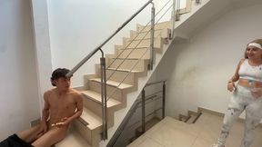 I catch my shy virgin stepbrother masturbating and take advantage of the moment to fuck him for the first time and get his delicious milk out of him.