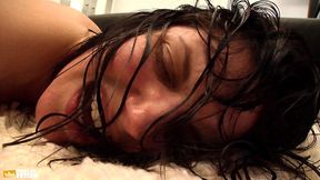 hot babe squirts while her tattooed husband pounds hard her bush and asshole