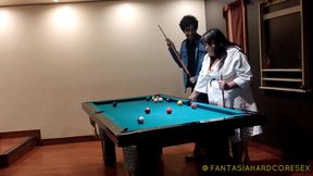 Hot Argentine chick teaches friend pool losers a lesson with POV blowjob