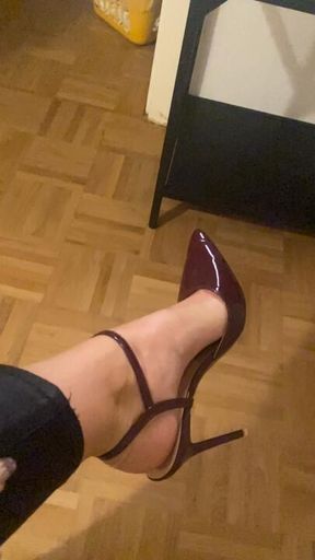 Breche deinen Willen mit meinen Heels & Lederoutfit