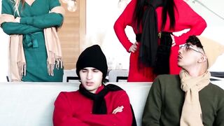 Mona Azar and Bunny Madison leave their worries and do swapping