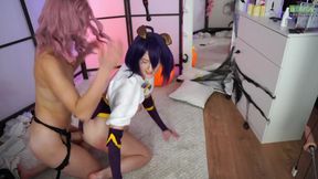 Utena Vs Haruka: Strap and Fuck! Fd Gushing Magical Girls