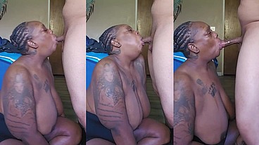 Sucking dick titties out (dirty talk)