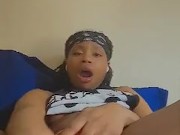 EMO Ebony Masturbates w/ Dildo & Cums