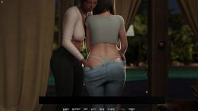 Three Lesbian Girls Having Fun Touching Boobs And Ass