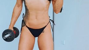 Workout and Duct tape bondage