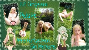 Horny Naked Elf Public Masturbate And Orgasm On Nature