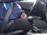 Edging my cock while driving home on the way from a long day at work.