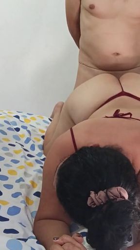 Jaw-dropping moment from &quot;My girlfriend wants milk, sucking in lingerie&quot;