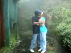 British Indian couple fuck in rain storm at hill station