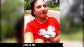 exhibitionism on a motorcycle showing my tits and masturbating outdoors on the road. i feel very bitchy showing myself to strangers while traveling with my step brother. i want voyeurs to cum for me