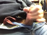 Edging My Thick Cock While At Work - Risky Public Masturbation
