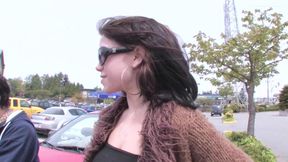 Parking lot pick up tag team threesome