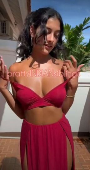 When Arisha Khan from Mumbai says a topless hello to our Subscribers by pinching her nipples and flashing her kitty