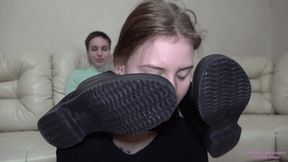 CHRISTINA - Clean the dust off my boots and smell my sweaty feet - PART1 (HD)