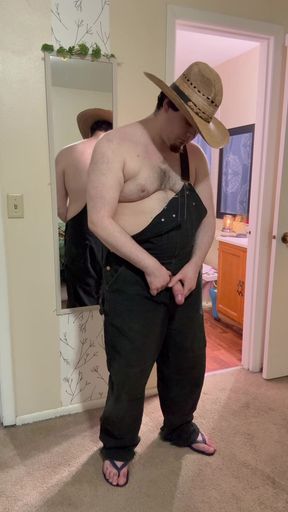 Alaskan Native in overalls