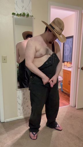 Alaskan Native in overalls