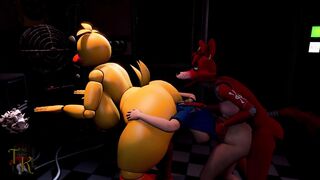 Wedged Into An Animatronic by ToasterKing - Hermaphroditism Ass-Fuck Vore