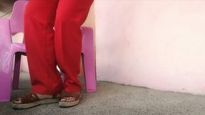 Scratching my feet because they are so itchy (7)