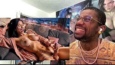 Big Breast Asian Transgender Cumming Hard All Over Herself, AI Generated