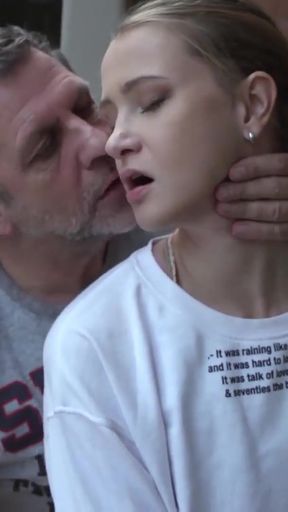 Jaw-dropping moment from "Blonde skinny teen sucking my cock"