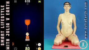 Nude Julia V Earth trains own psychic with neuro device and apps.