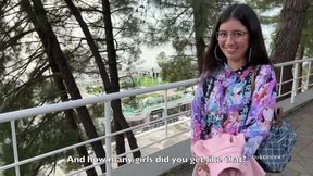 Street Pickup Cutie Gets Fucked and Cum on Glasses