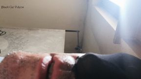 head trampling by Alice in summer sandals (pov view)