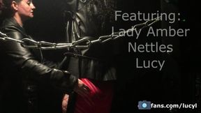 Lady Leather Amber Disciplines Lucy and A Sub Male Together