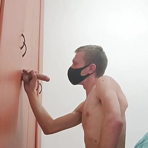 Blondy slut boy with dildo