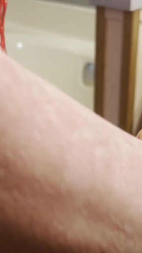 Fuck Machine With Anal Stroker Attachment POV With Crossdressing &amp; Huge Cumshot Finish!   Clip 2