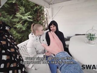 SWAP4K. Pair banged a gal after feet massage. Hawt sex with Ariela Donovan