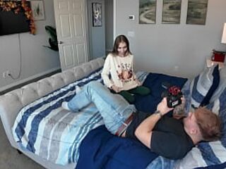 Ideal Tit Golden-haired Bangs Behind The Scenes - Breezy Bri